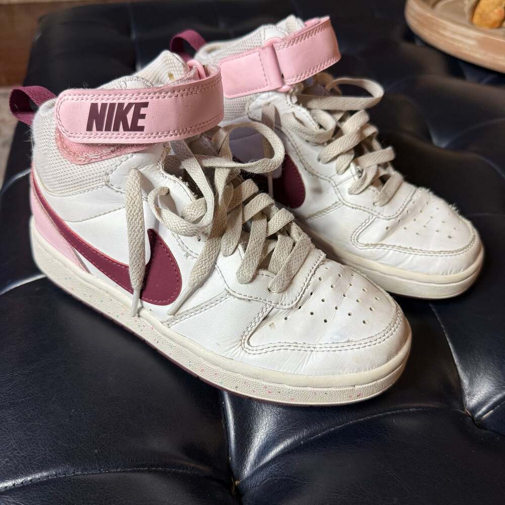 Nike Court Borough Mid 2 GS White Pink Foam Mid-Top Sneakers